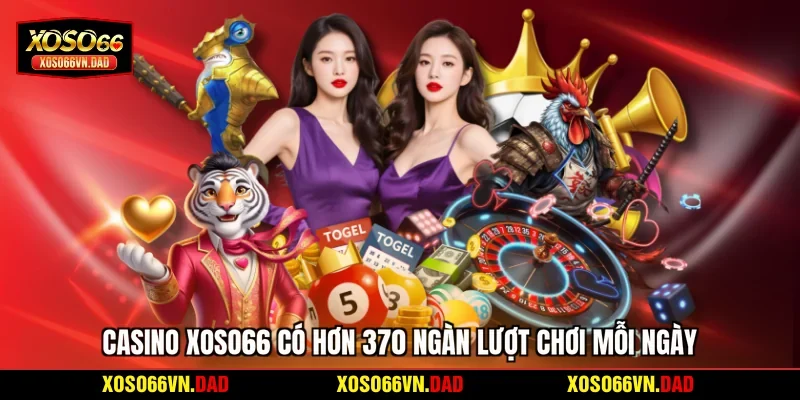 Casino Xoso66 có hơn 370 ngàn lượt chơi mỗi ngày