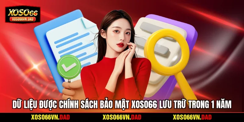 Dữ liệu được chính sách bảo mật Xoso66 lưu trữ trong 1 năm